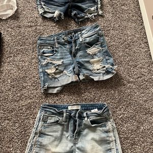 KanCan and American Eagle distressed shorts